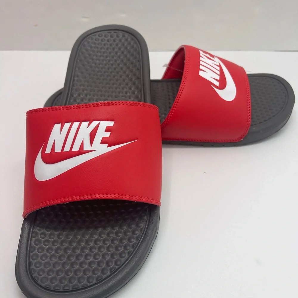 Nike Red and Gray Slide Sandals Men’s Slides BENASSI JDI
BENASSI JDI - Picture 15 of 16